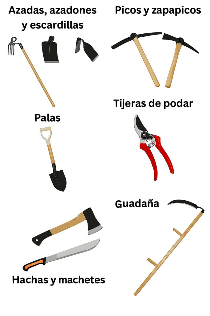 azadas, azadones y e